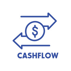 Obraz premium Dynamic Cash Flow and Financial Transaction Line Icon