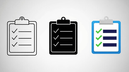 vector illustration of a set of clipboard