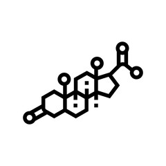 progesterone supplement icon line icon vector illustration