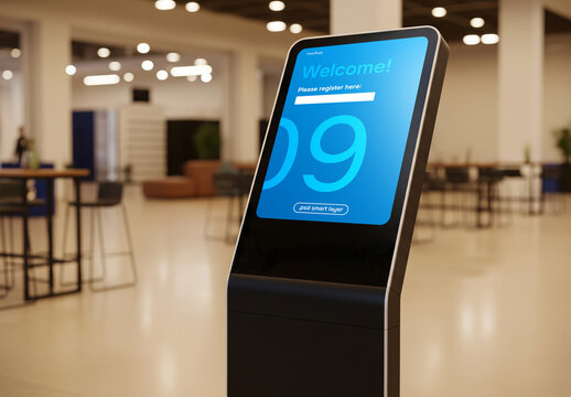 A digital registration or information display mount