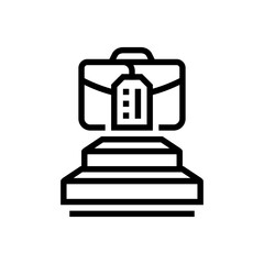 new career path line icon vector illustration