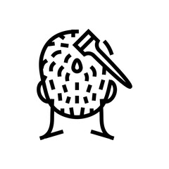 hair dye line icon vector illustration