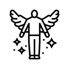 personal freedom line icon vector illustration