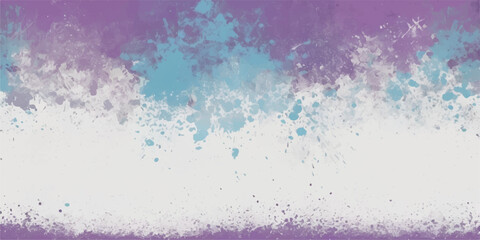Obraz premium Abstract artistic pink and purple watercolor paint splash texture background with grunge and copy space for design element illustration