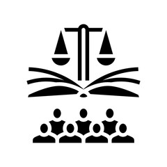 social justice glyph icon vector illustration