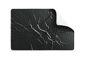 Crumpled Sticker Peeling From Top Right