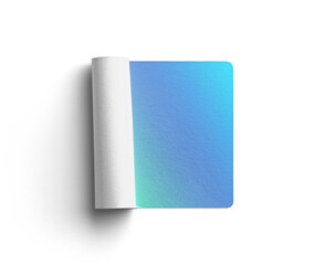 Sticker Rolled From Left Edge Vertical Layout