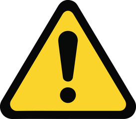 Warning, attention, caution sign. Caution alarm alert sign, triangle warn sign , attention vector icon. Alert warn in triangle. Road sign alert. © Graphic asset