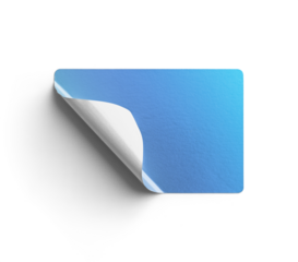 Peeling Blue Gradient Metallic Sticker