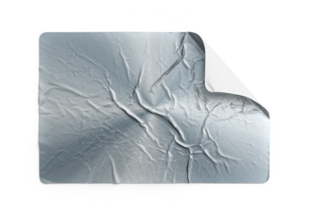 Crumpled Sticker Peeling From Top Right