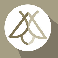 Minimal Line Art Butterfly Logo