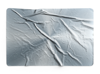 Creased Brushed Metal Texture Sticker With Wrinkles and Bends