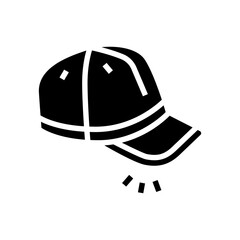 black cap led lights glyph icon vector illustration