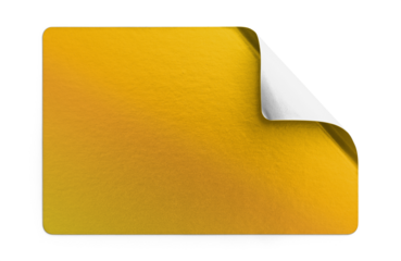 Gold Sticker Peeling From Top Right