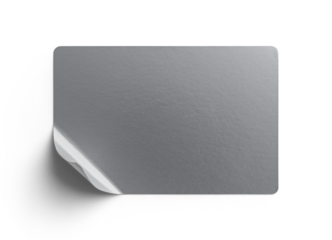 Metallic Sticker With Curled Corner Shadow