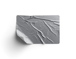 Curled Corner Crumpled Sticker