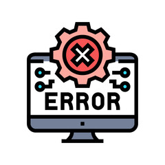technology failure color icon vector illustration