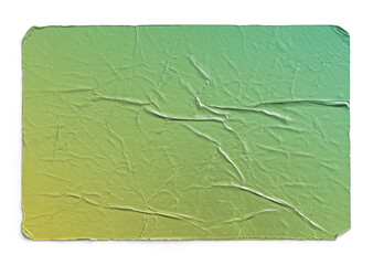 Worn Green Gradient Metallic Sticker With Distressed Corners