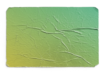 Worn Green Gradient Metallic Sticker With Distressed Corners