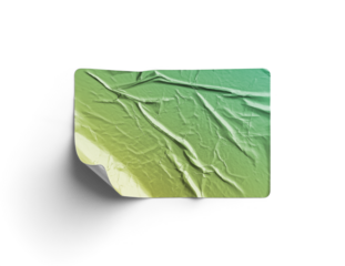 Curled Corner Crumpled Sticker