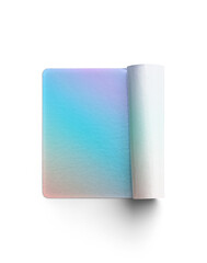 Sticker Rolled From Right Edge Vertical Layout