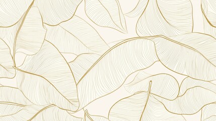 Obraz premium Elegant Gold Leaf Pattern