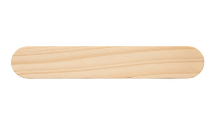 Single light wood popsicle stick with rounded ends on black ice pop stick wooden stick