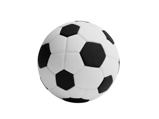 Fototapeta premium Realistic soccer ball isolated on transparent background for sports branding and game design