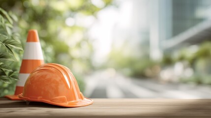 Safety helmet and cone construction tools