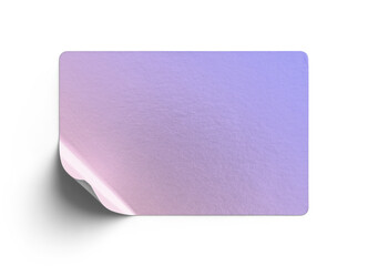 Pastel Gradient Sticker With Curled Corner Shadow