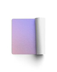 Sticker Rolled From Right Edge Vertical Layout