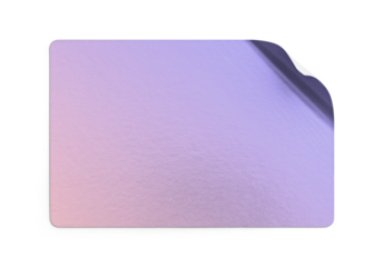 Pastel Gradient Sticker With Slightly Curled Top Corner