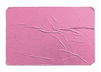 Worn Pink Metallic Sticker With Distressed Corners