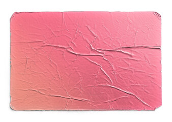 Worn Pink Gradient Metallic Sticker With Distressed Corners