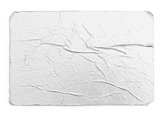 Worn White Metallic Sticker With Distressed Corners