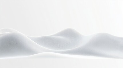 Abstract white undulating landscape