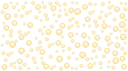 Drop of champagne, beer, orange juice, honey.