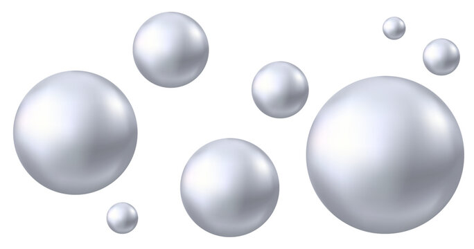 Shiny gray metal bubble.