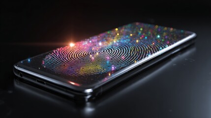 Smartphone biometric authentication concept