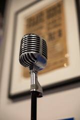 old metal microphone