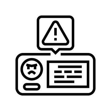 negative customer feedback line icon vector illustration