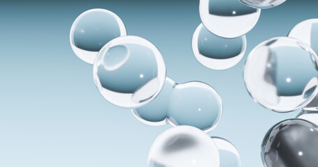 abstract blue background with bubbles