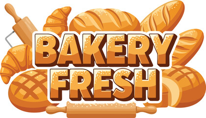 Fresh Bakery Basket Vector Illustration With Baguettes And Buns