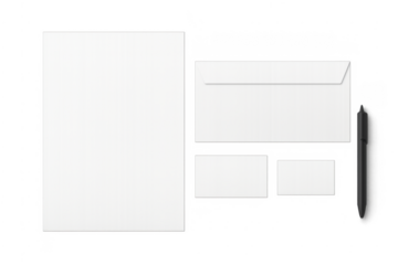 Blank corporate stationery identity branding mockup template