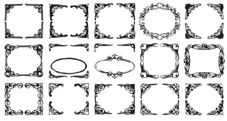 Vintage Ornamental Frame Set for Invitations, Labels, Certificates & Decorative Design Projects