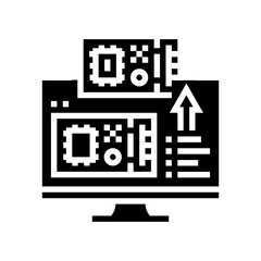 schematics physical board transition glyph icon vector illustration