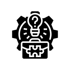 lack of industry experience glyph icon vector illustration