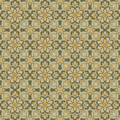 Floral Damask Pattern seamless tile design, elegant decorative Floral Damask Pattern for wallpaper and textile, vintage Asian style Floral Damask Pattern background