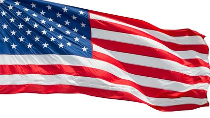 Obraz premium Waving american flag against a black background representing patriotism