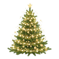 Fototapeta premium christmas tree isolated on white